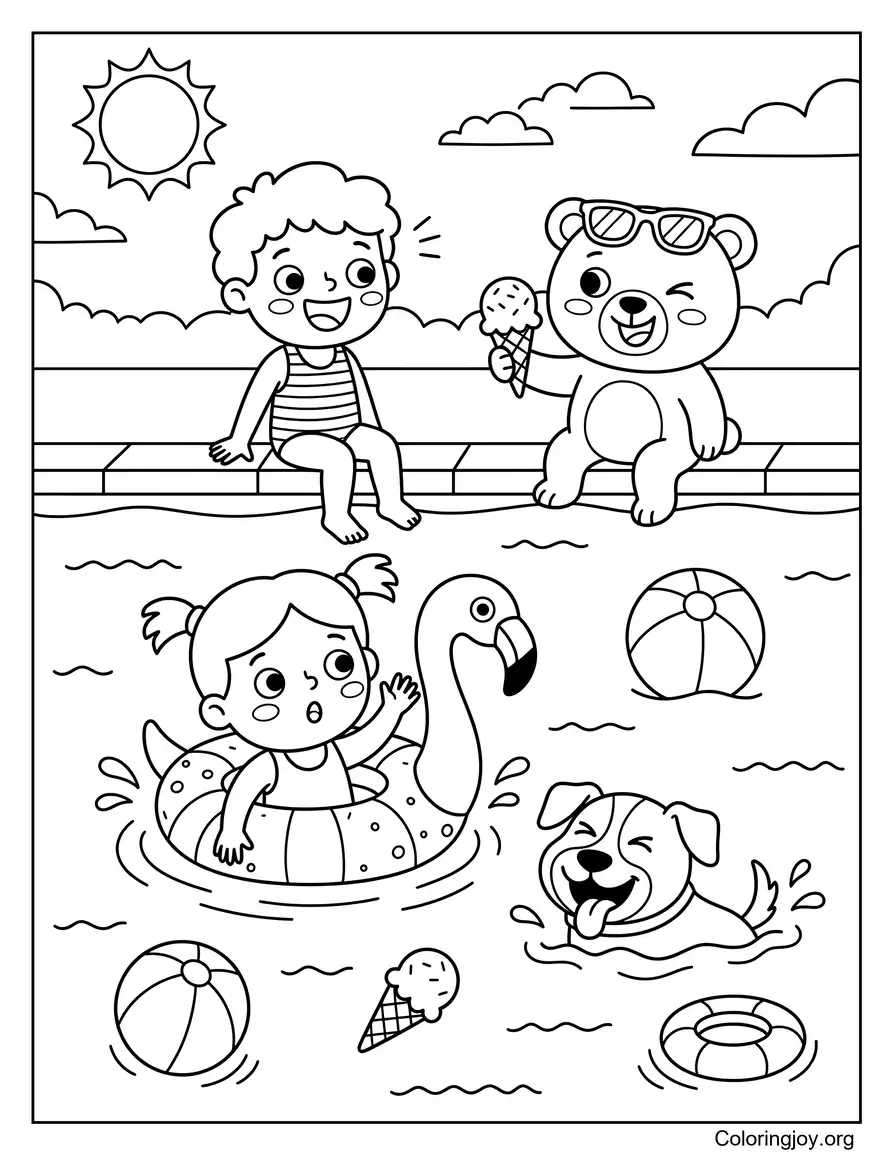 Sunny Scoops And Popsicles Scene
