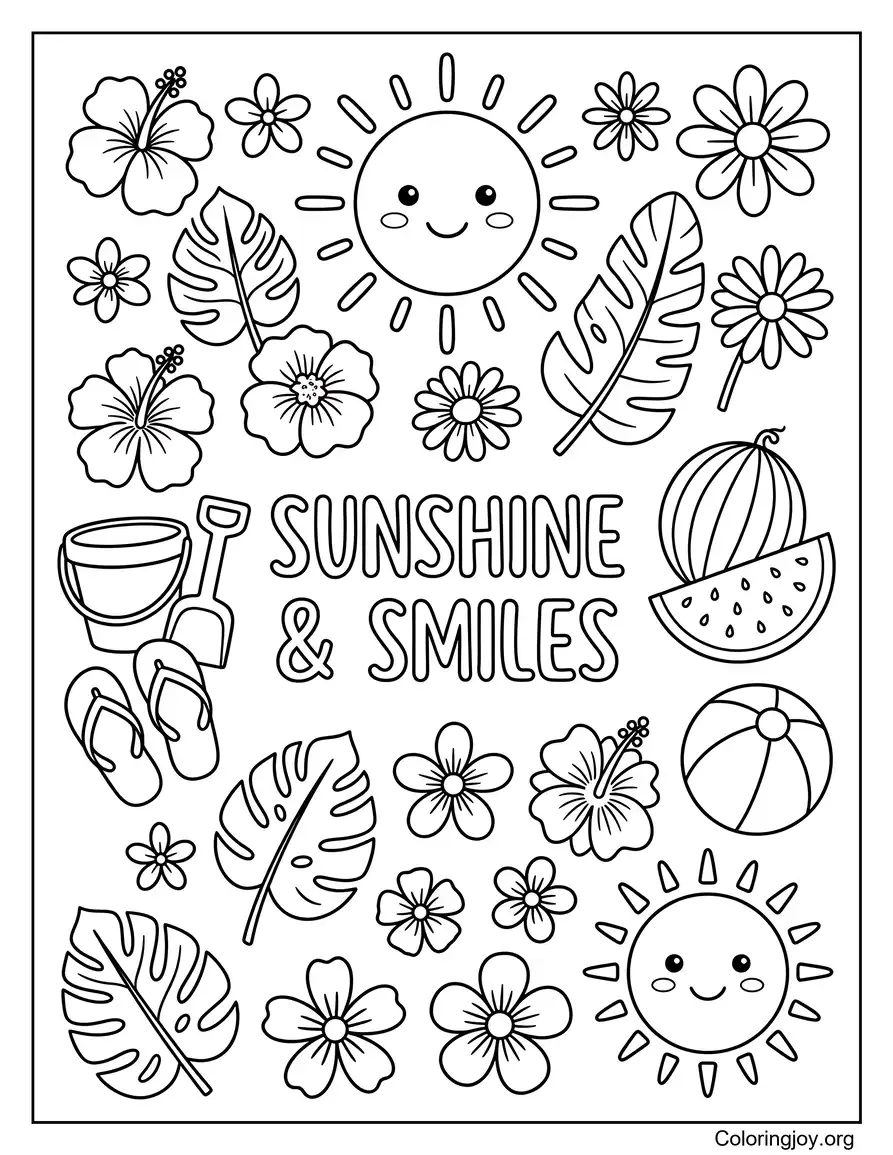 Sunshine And Smiles Doodle Prints