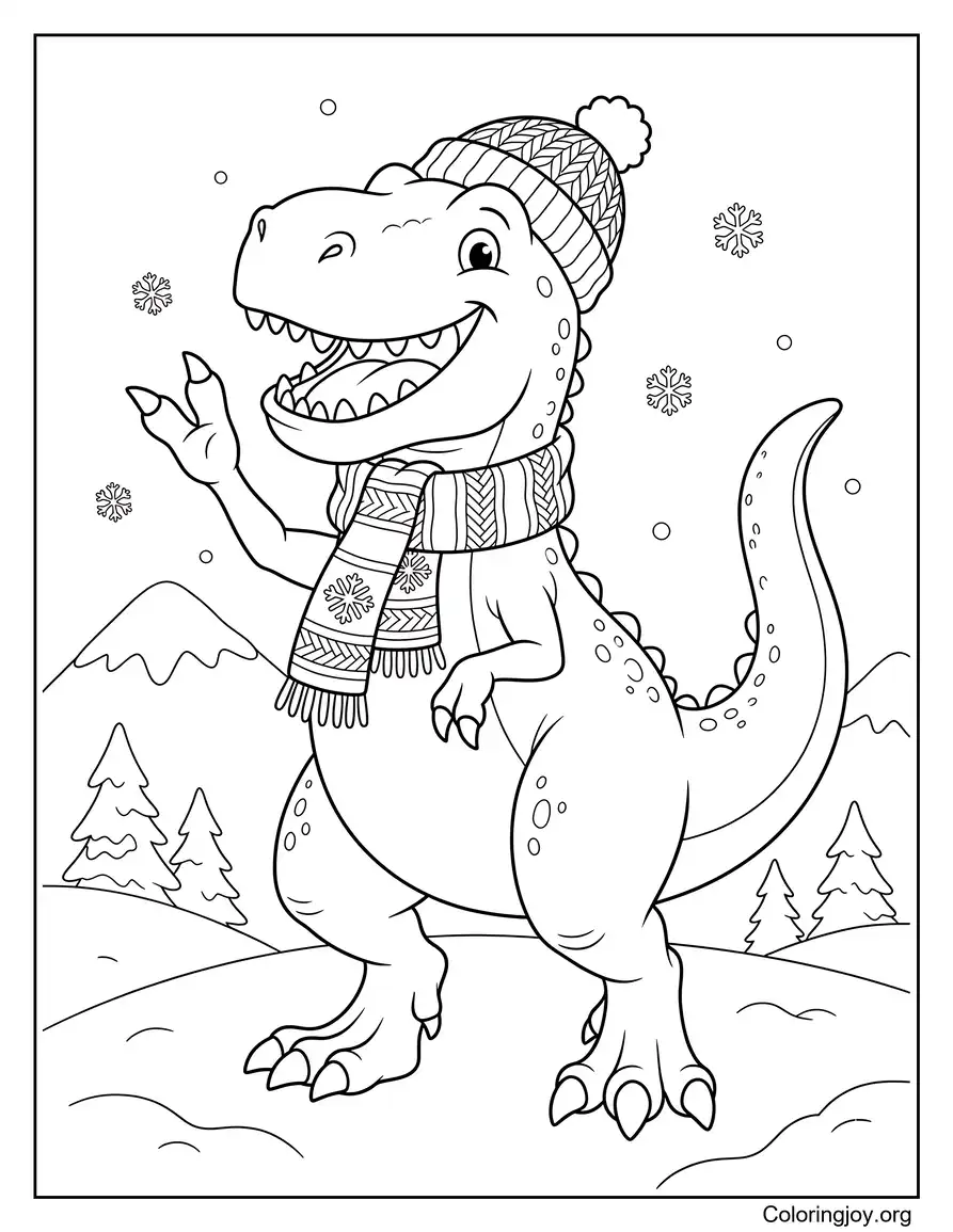 Snowy Mountains T-Rex Winter Malseite