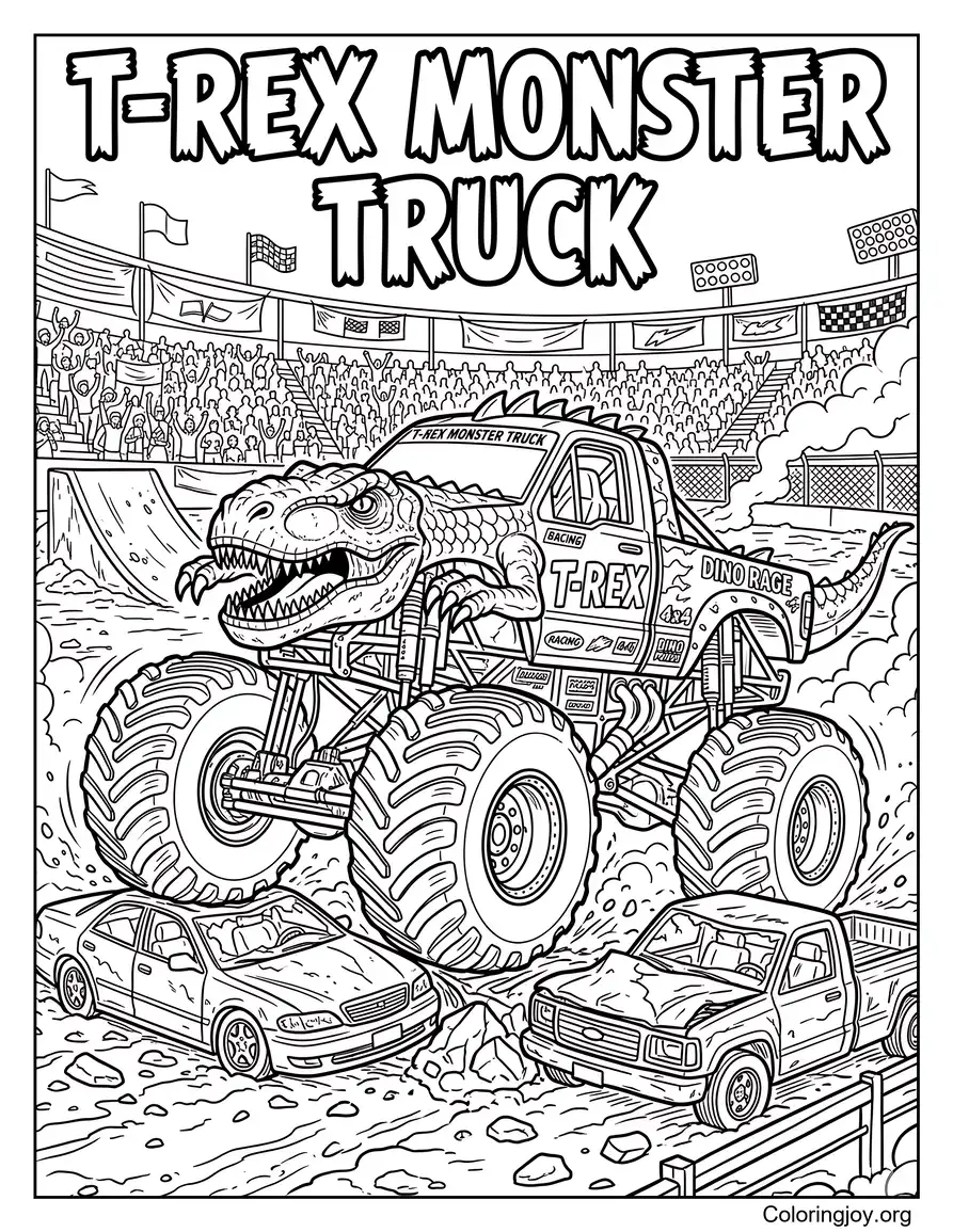 T Rex Monster Truck Afbeelding in kleur