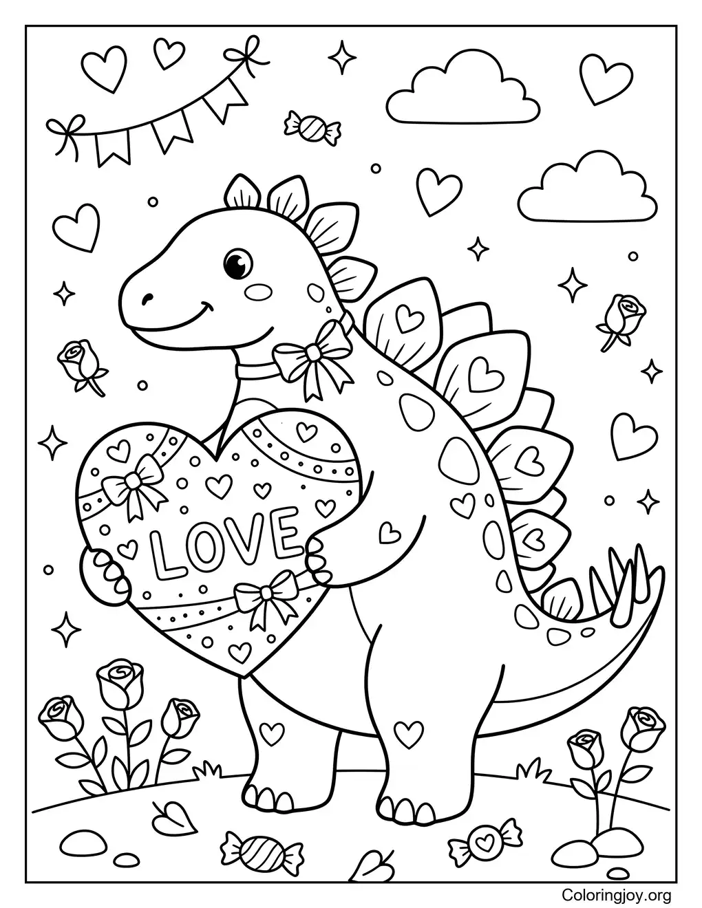 Valentijn Stegosaurus hart