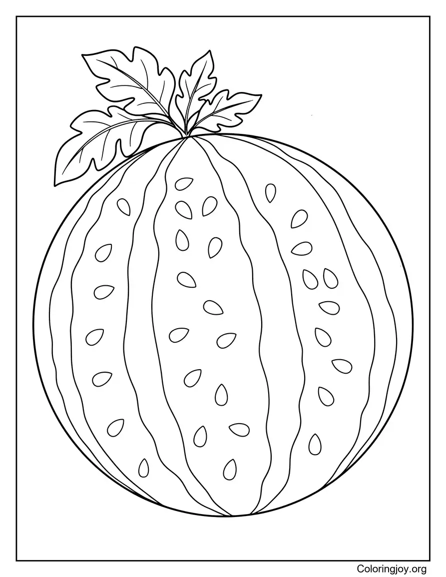 Wassermelone mit Blättern