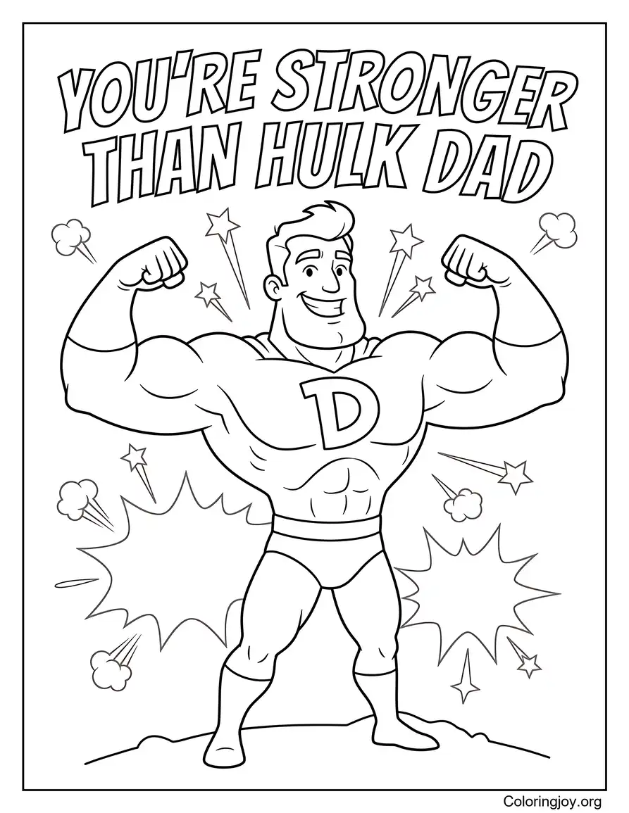 Je bent sterker dan Hulk papa
