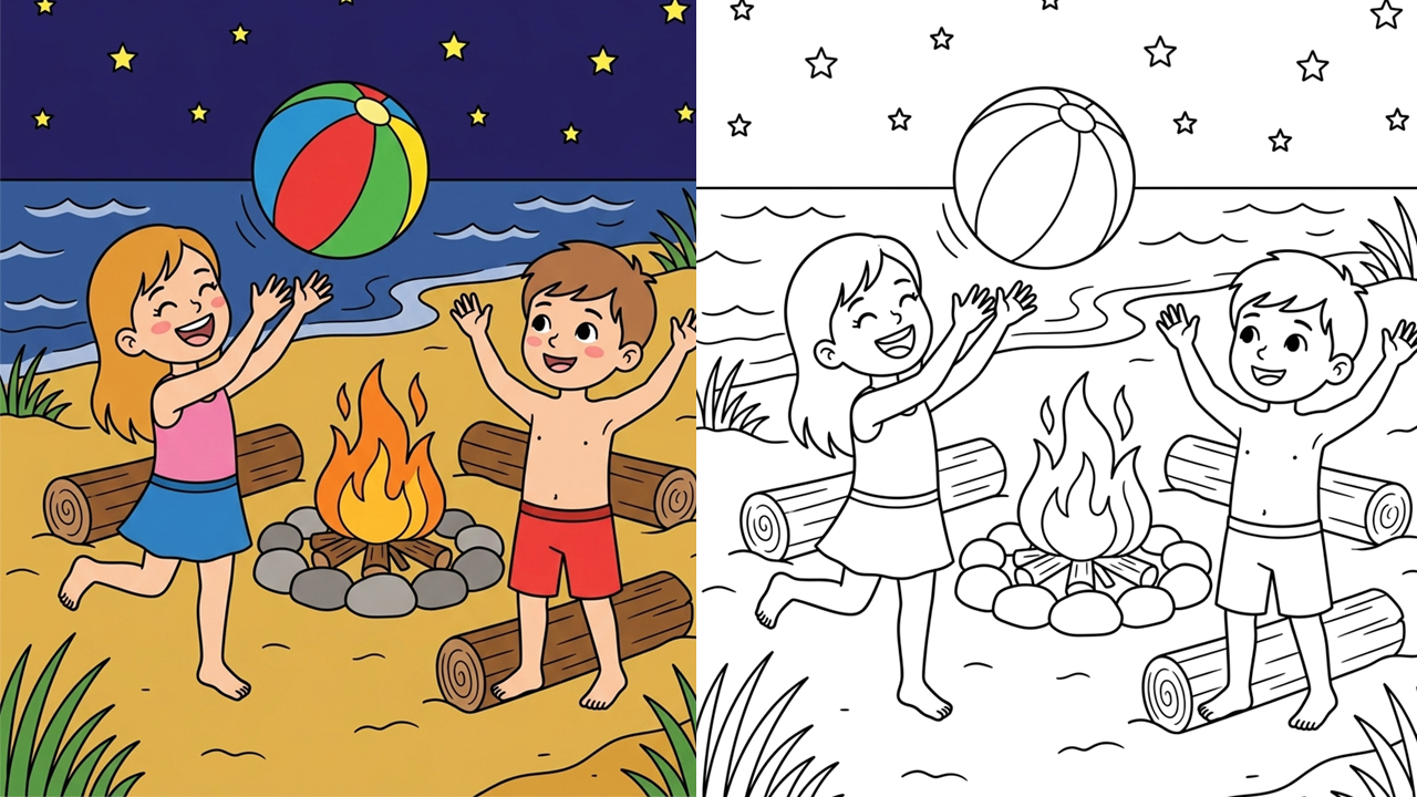 Dibujos para colorear de pelotas de playa | Mas de 25 archivos PDF imprimibles gratis
