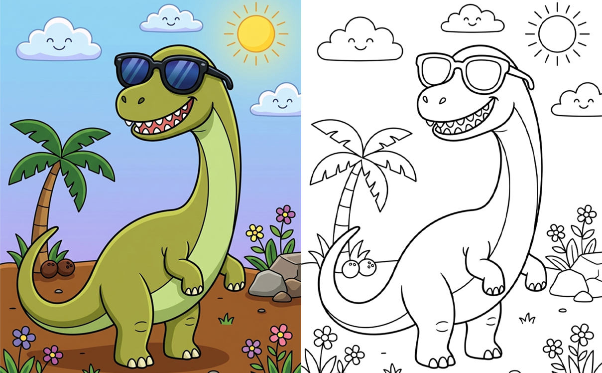 Diplodocus Coloring Pages: 24 Free Printable PDFs