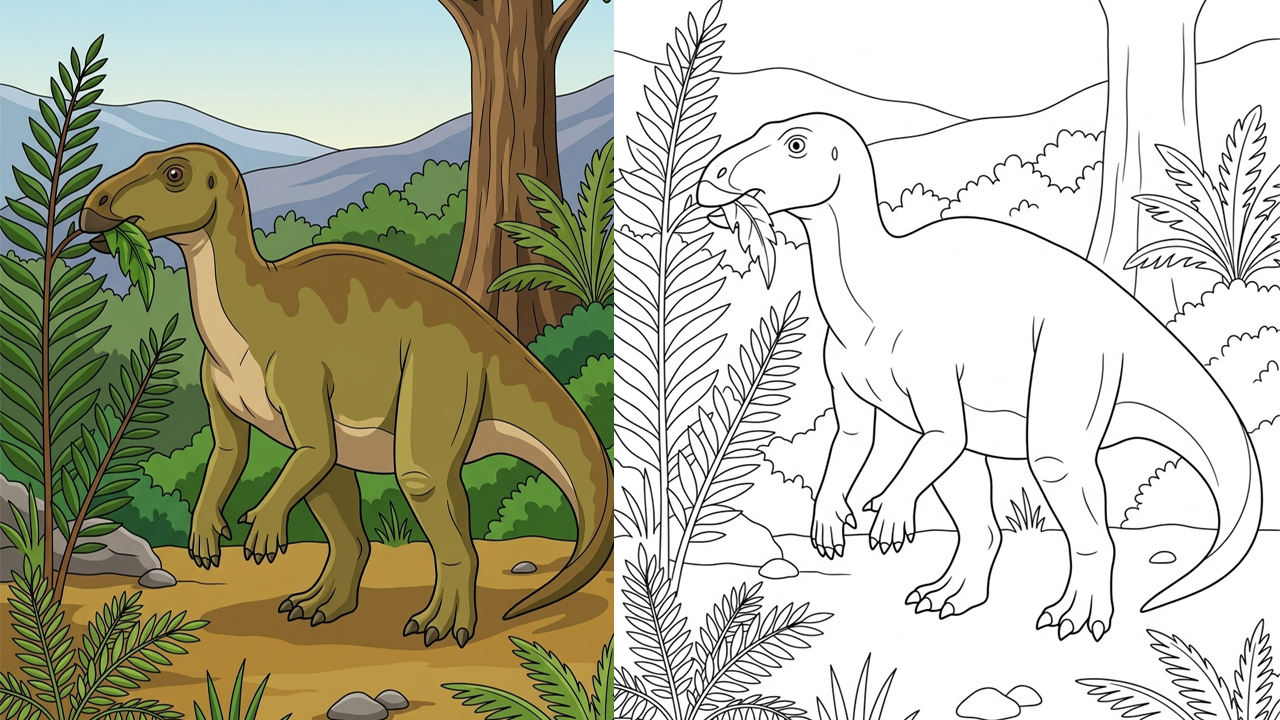 27 Iguanodon Coloring Pages (Free PDFs & Printables)