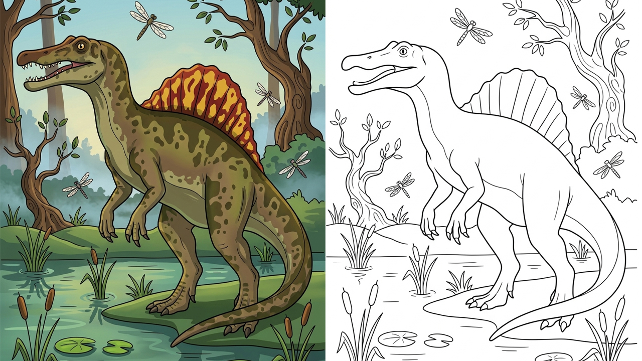 Spinosaurus Coloring Pages: 28 Free Printable PDFs