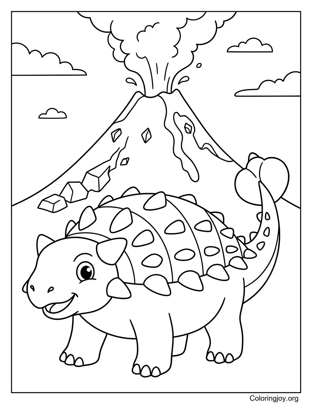 Volcano Adventure With Ankylosaurus