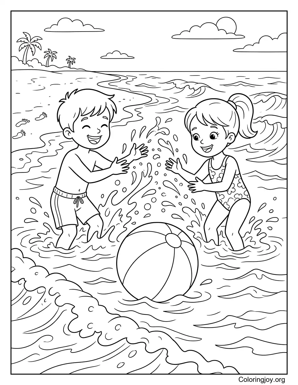 Strandbal waterplons