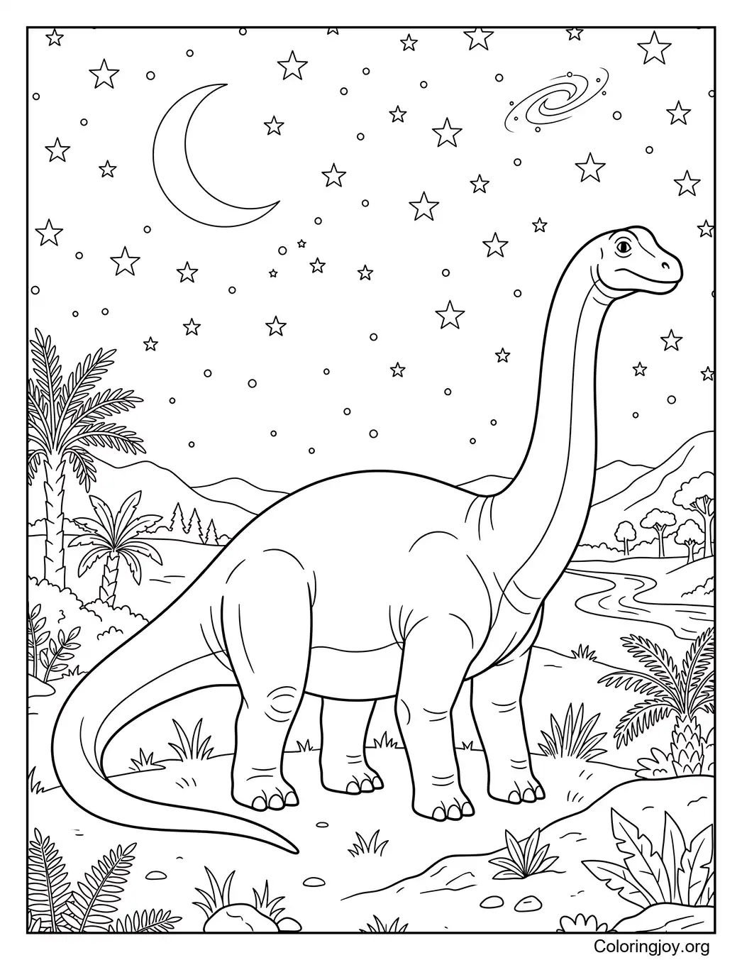 Night Sky Brontosaurus