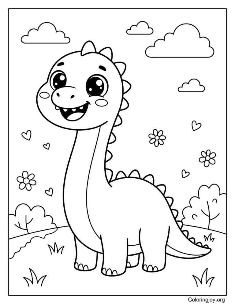 Diplodocus Coloring Pages: 24 Free Printable PDFs