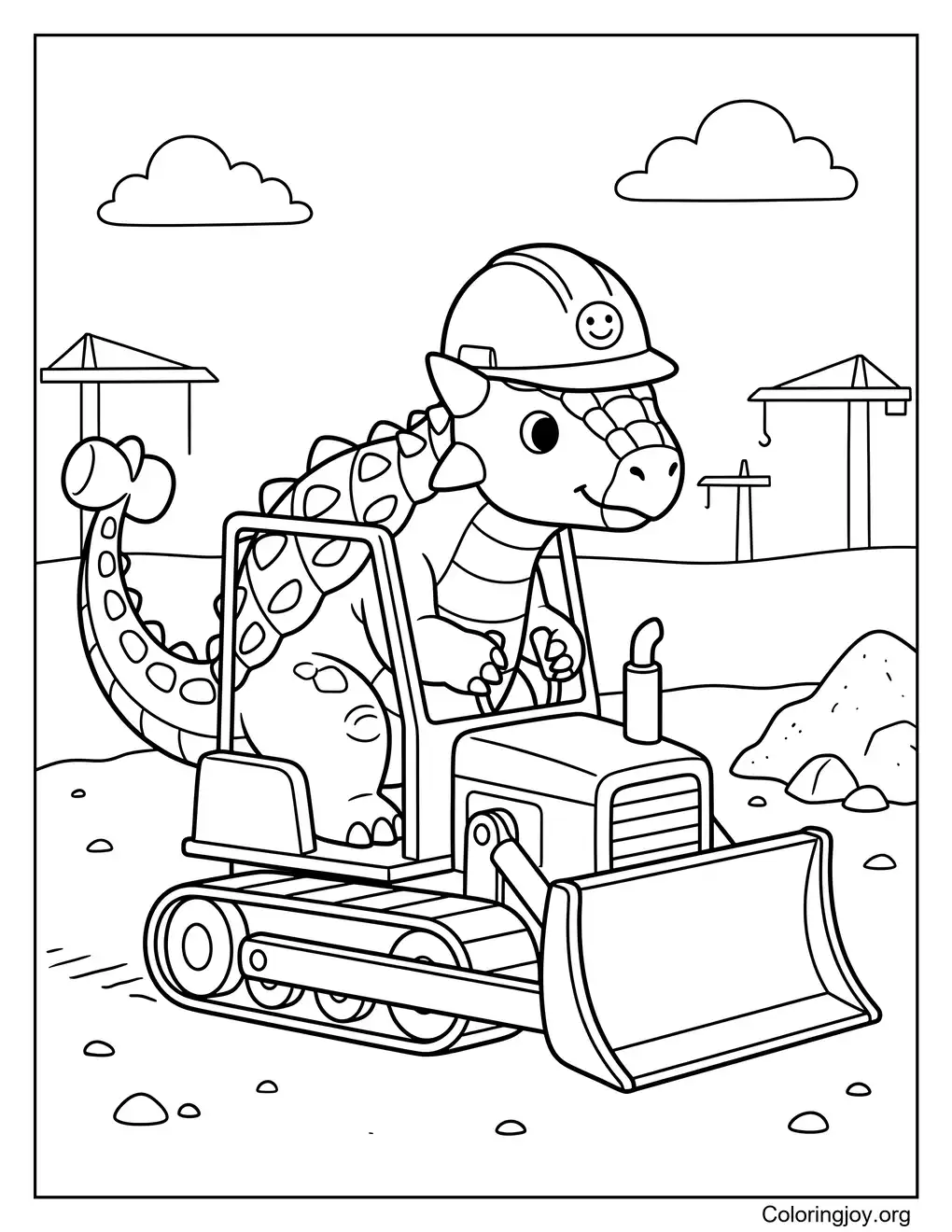 Construction Worker Ankylosaurus Fun