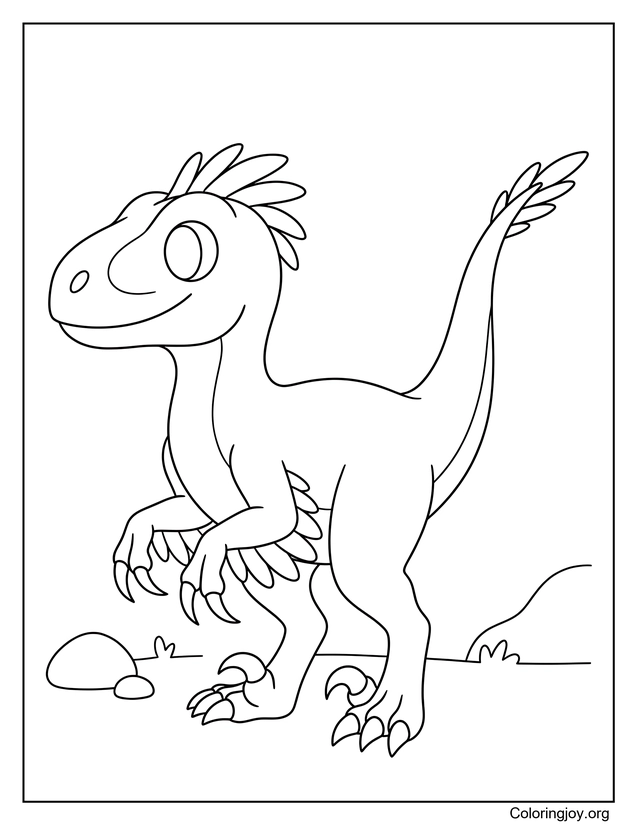 Leicht stehender Utahraptor