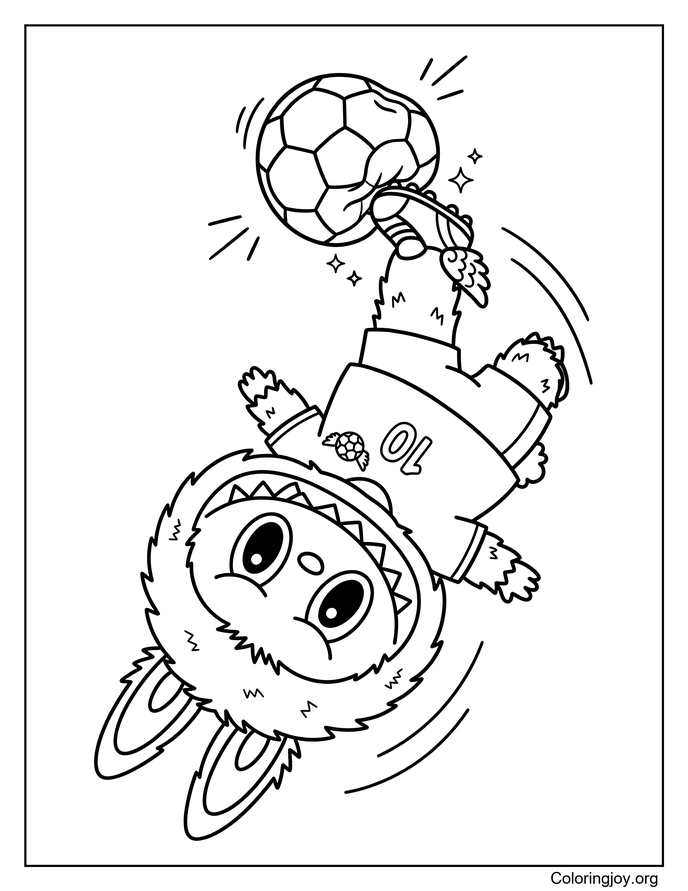 Calcio epico in bicicletta Labubu