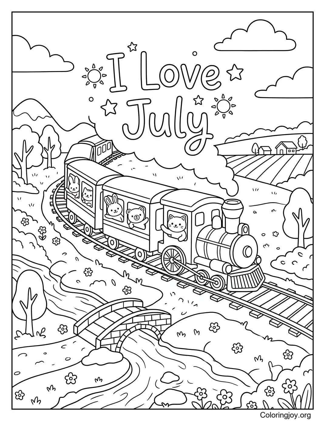 Aventura en tren en julio
