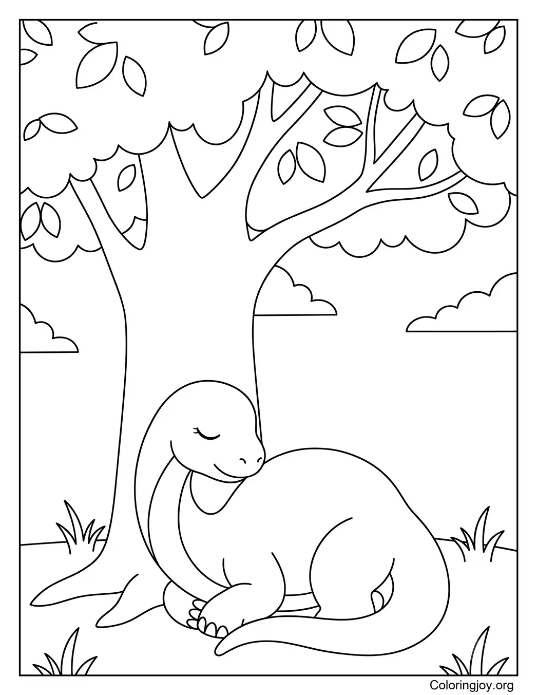 Brontosaurio bebé durmiendo