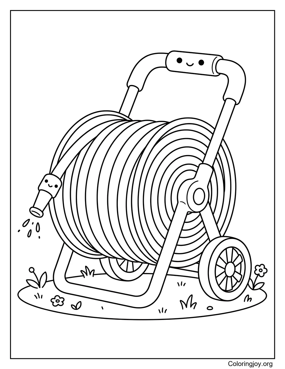Carrete de manguera de agua