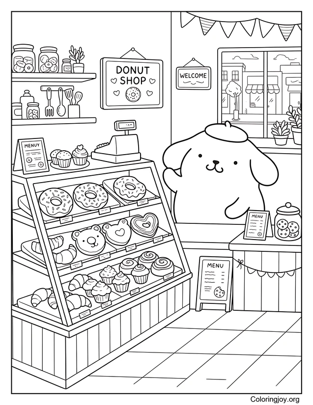 Delicia de donas de Pompompurin