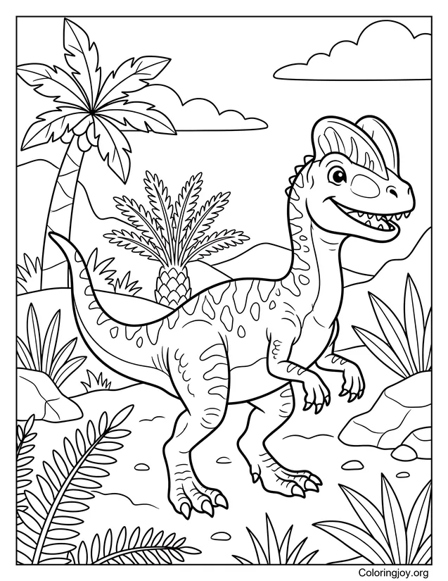 Dilofosaurio sonriente