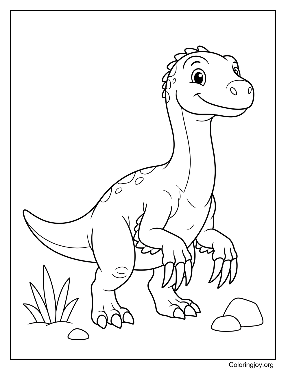 Diseño lindo de Therizinosaurus de dibujos animados