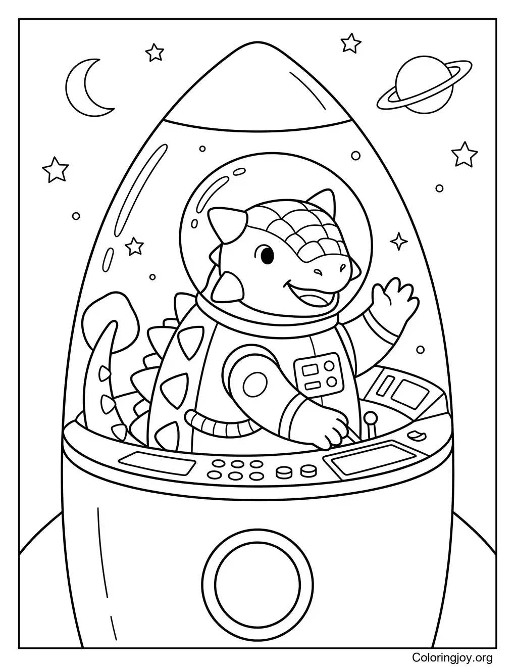 Misión del cohete Space Explorer Ankylosaurus