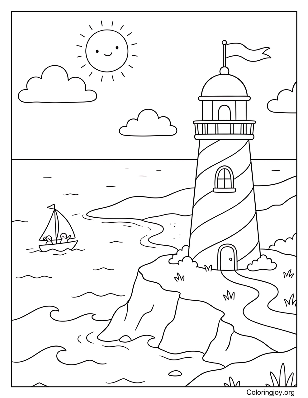 Faro junto al mar