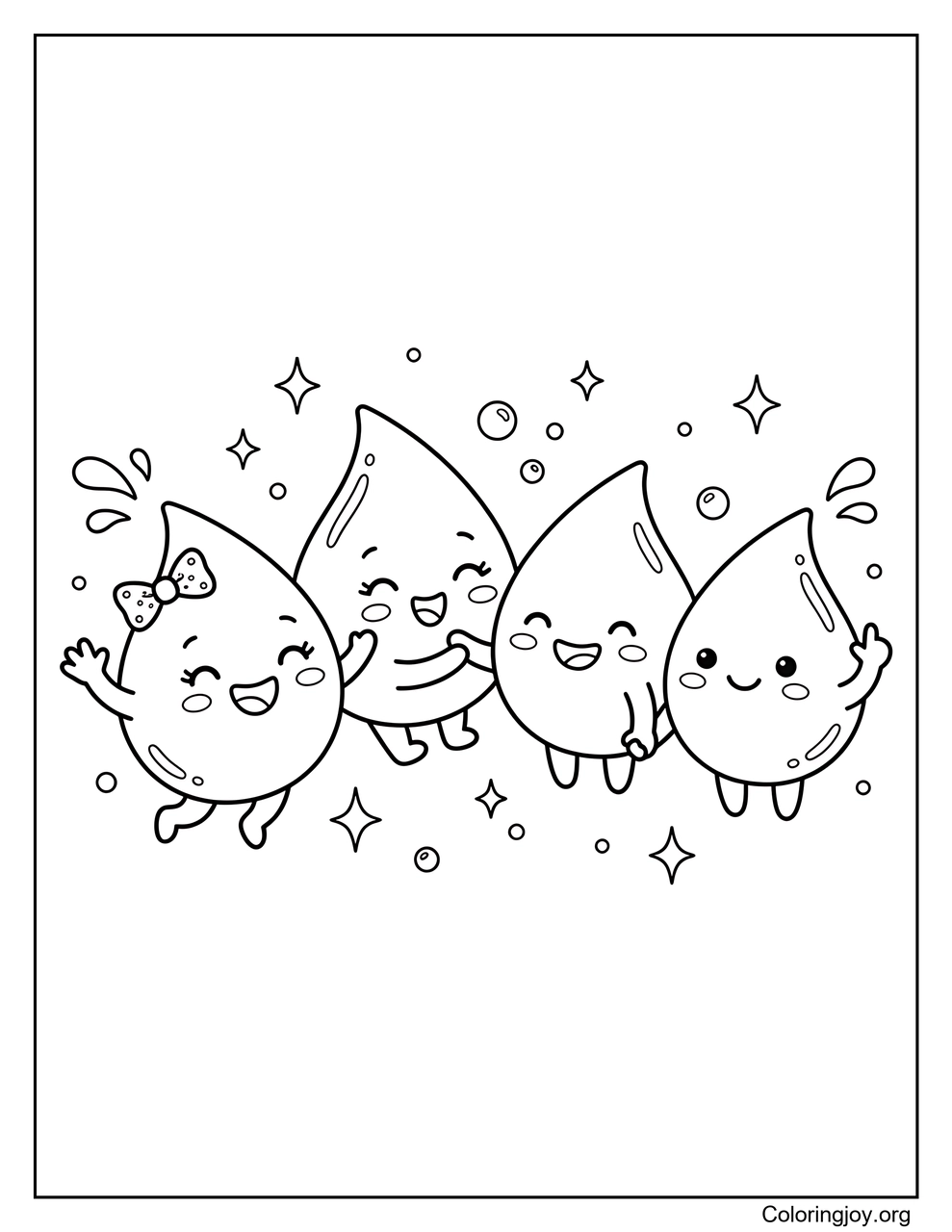 Amigos felices del agua