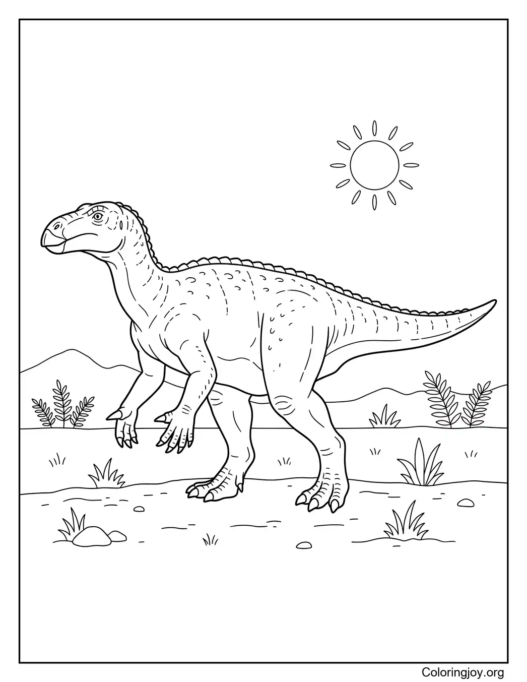 Iguanodonte imprimible