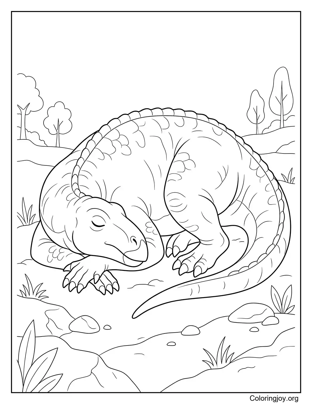 Iguanodonte durmiendo