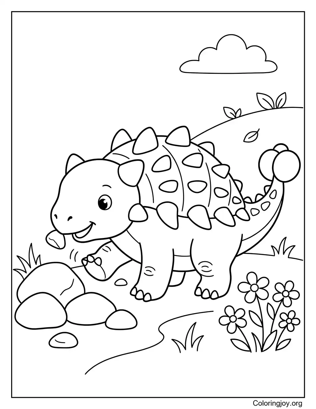 Jugando al bebé Anquilosaurio