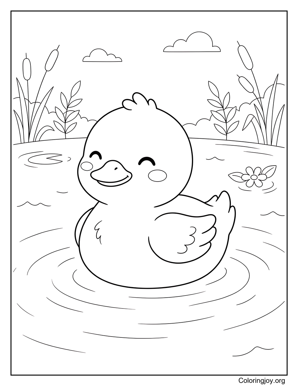 pato en el agua