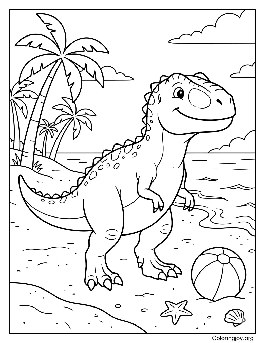 Un día en la playa con Giganotosaurus