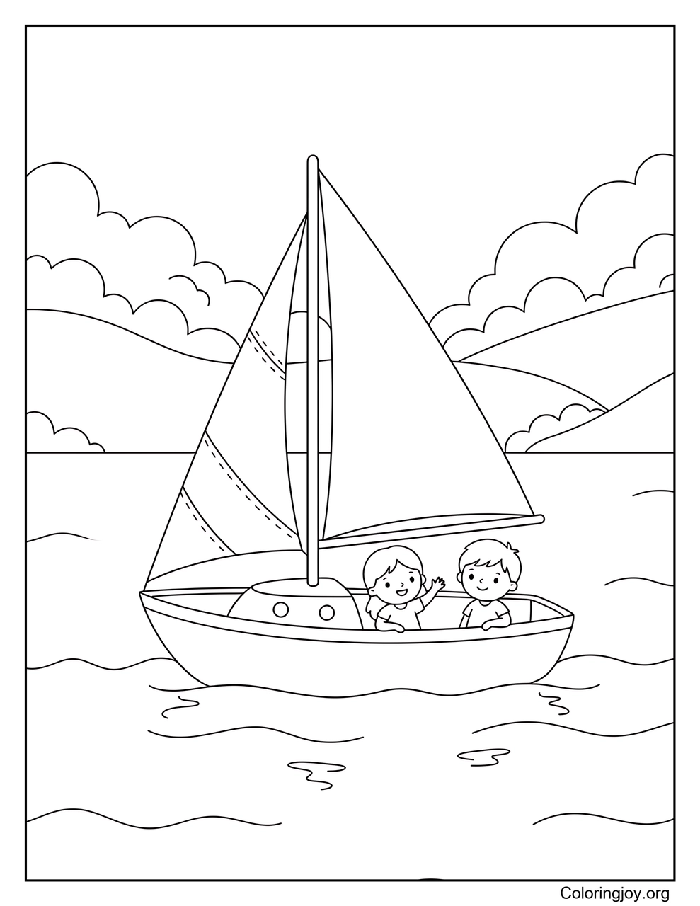 Velero en el lago