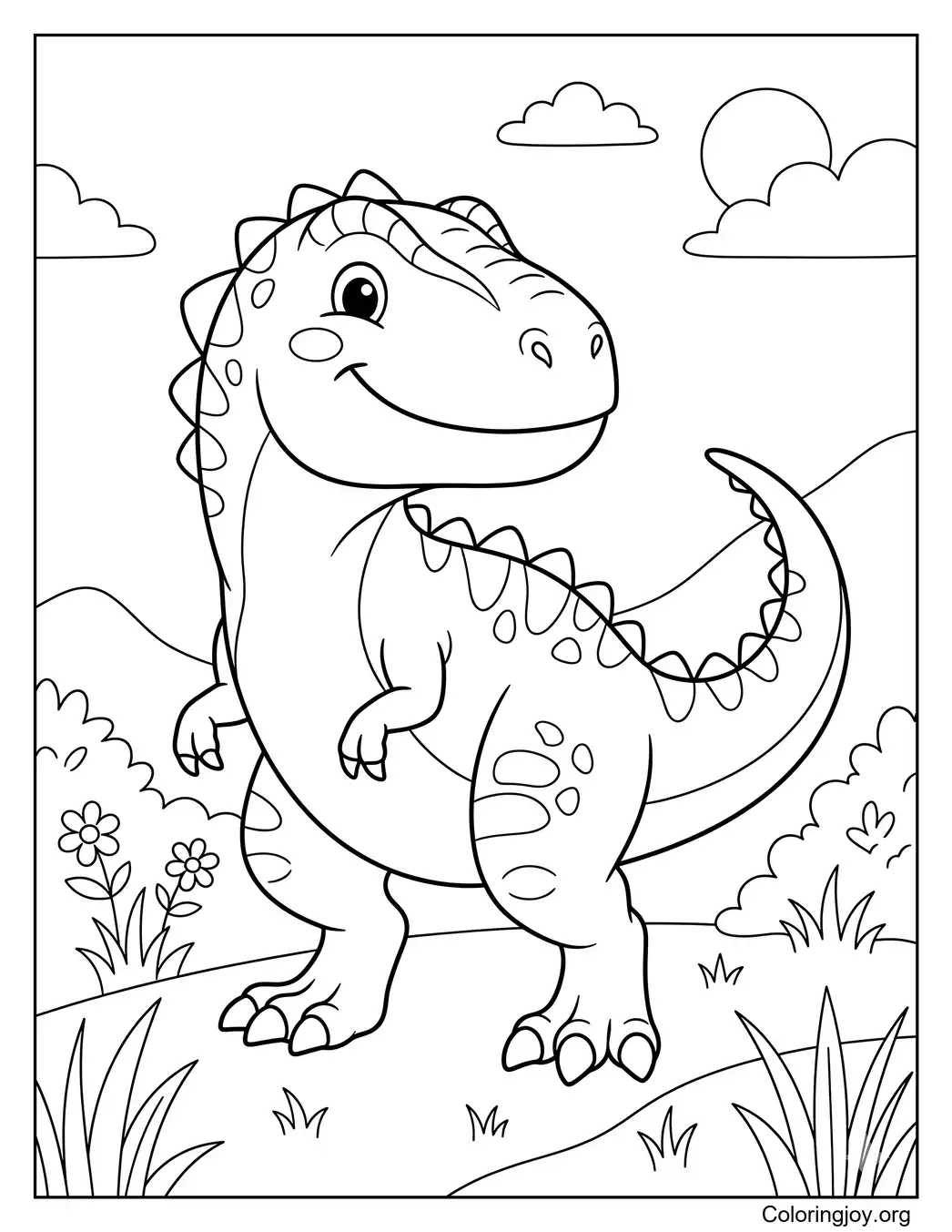 Freundlicher Giganotosaurus für Kinder im Vorschulalter