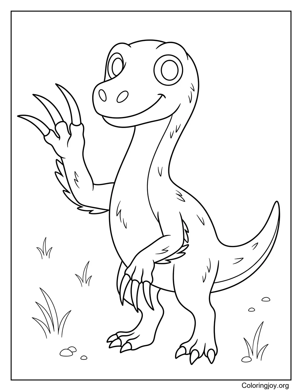 Therizinosaurus amical agitant l'illustration