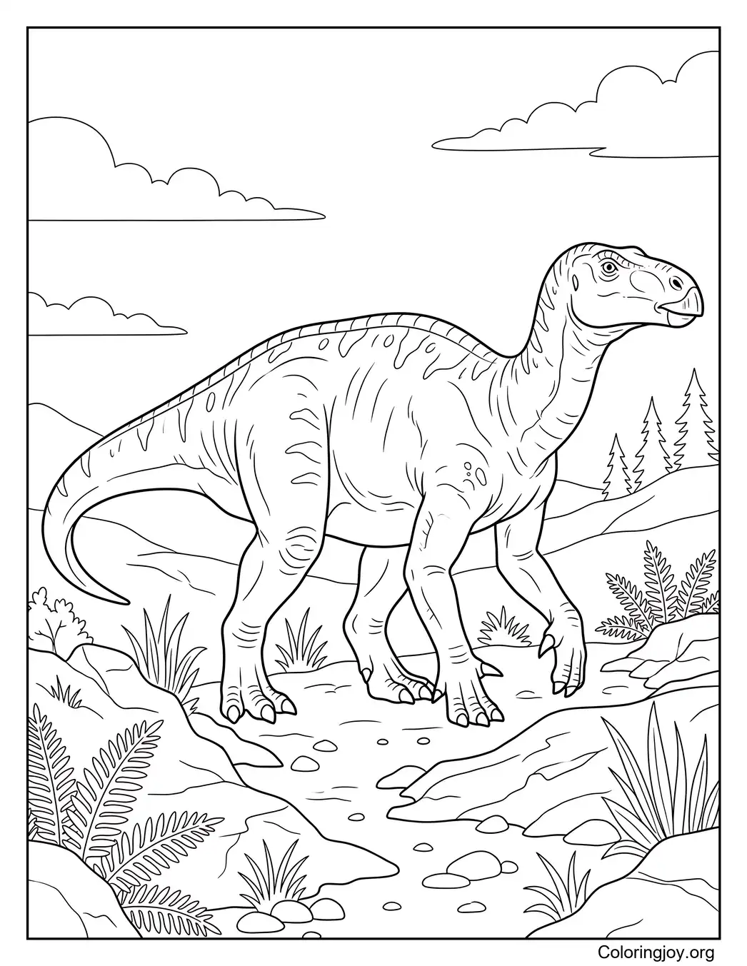 Iguanodon Coloring Page