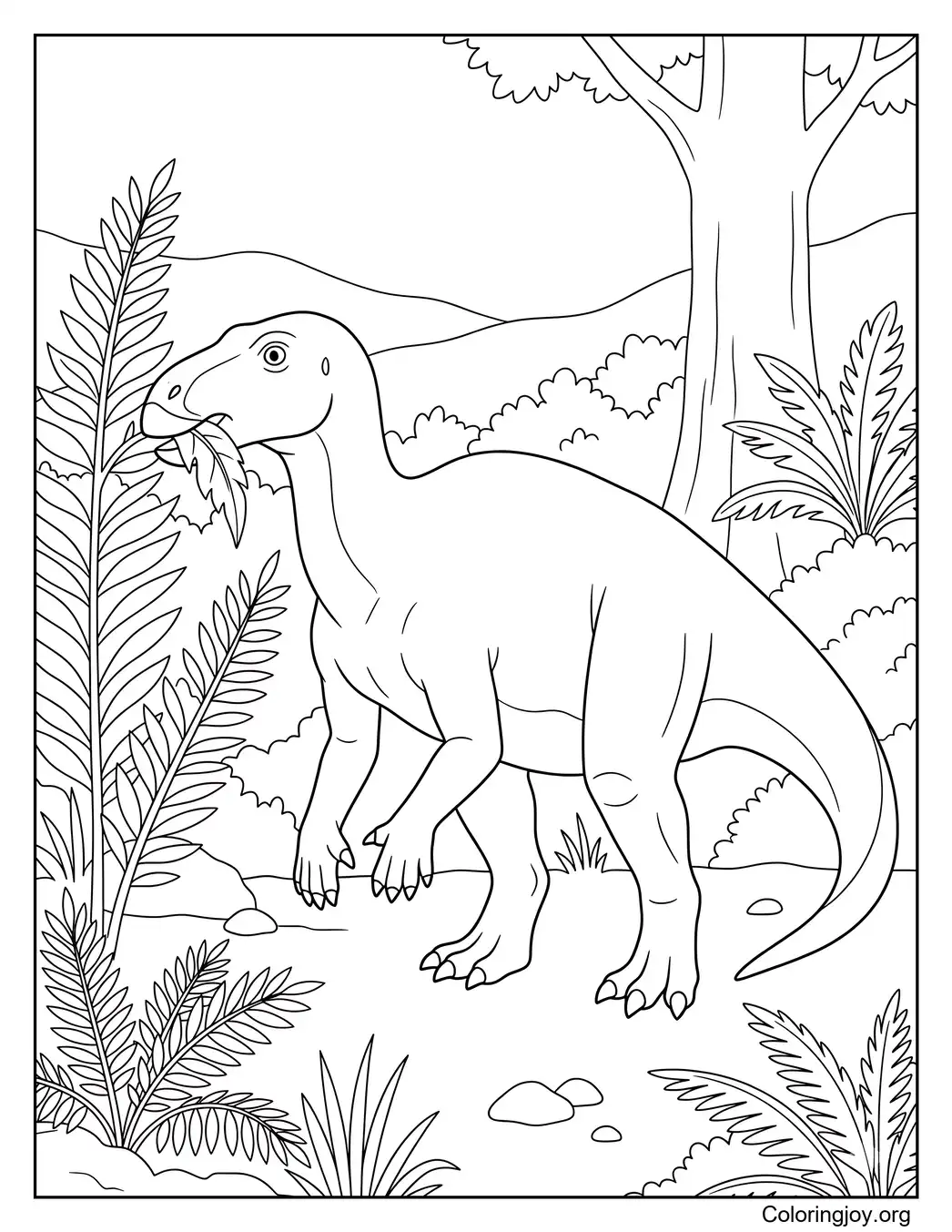Iguanodon Eating Plants