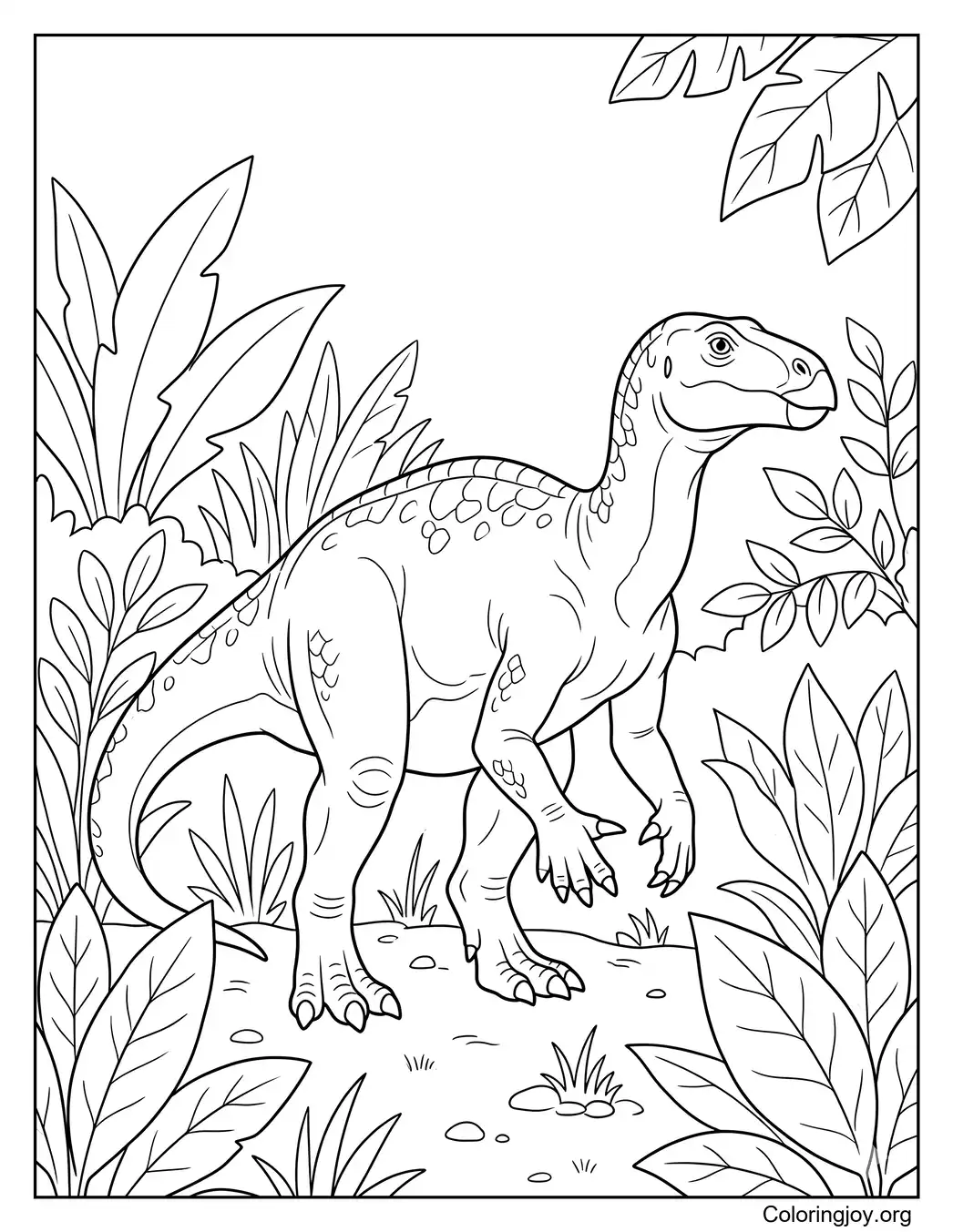 Iguanodon with Leaves
