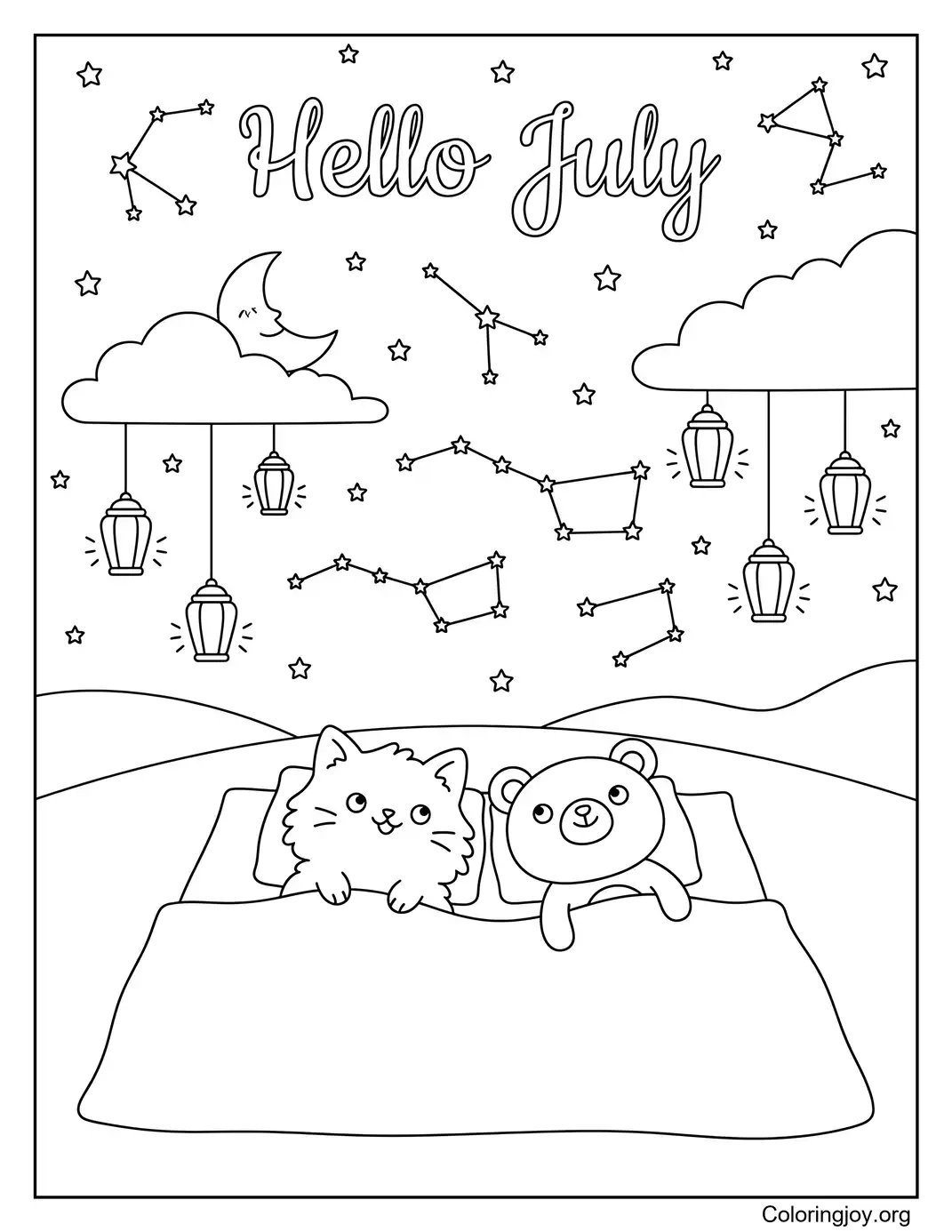 July Stargazing Blanket Night