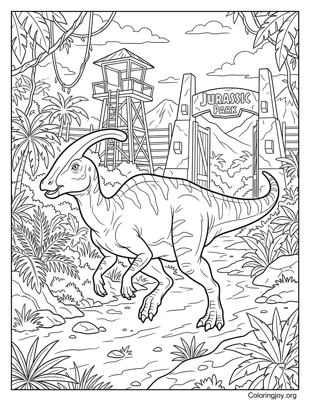 Jurassic World Style Parasaurolophus Adventure
