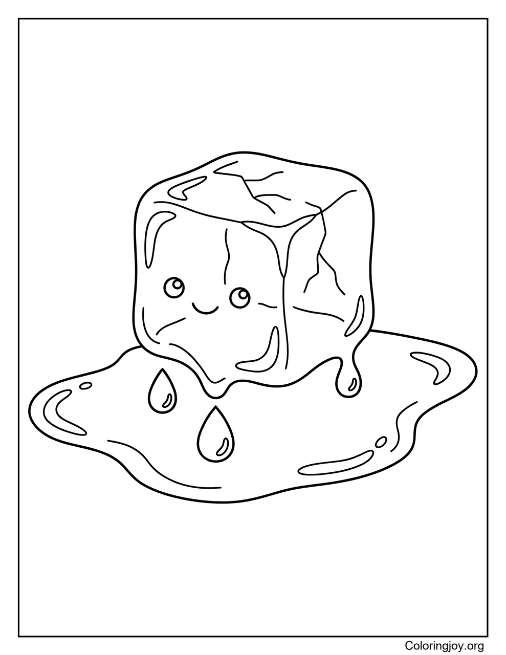 Schmelzender Eiswürfel
