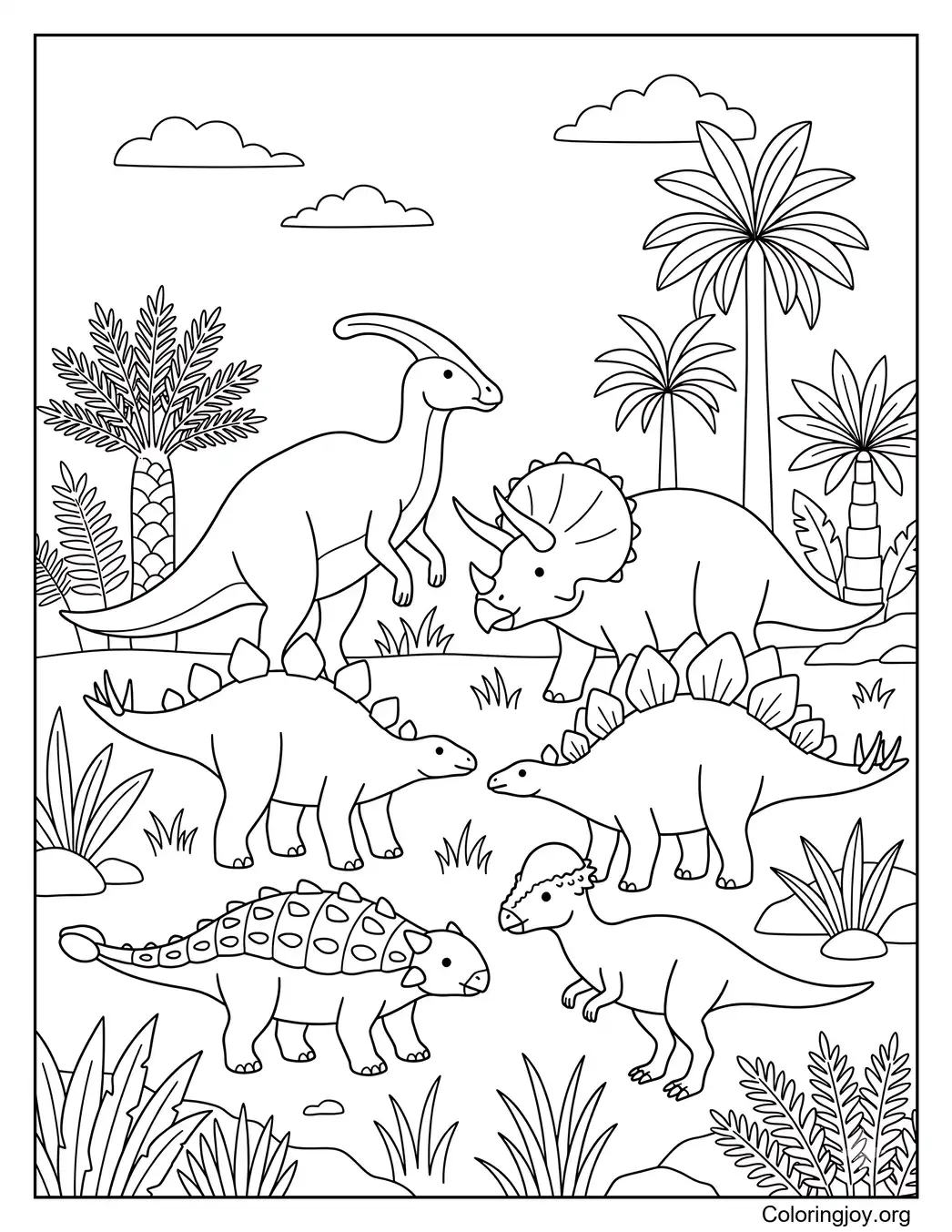 Parasaurolophus and Other Herbivorous Dinosaurs