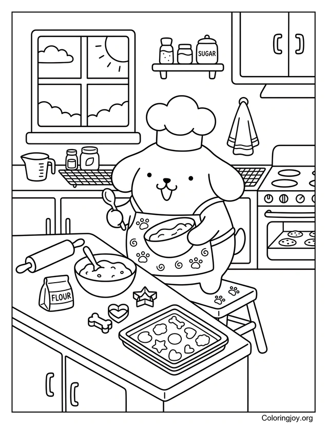 Pompompurin's Cookie Baking Fun
