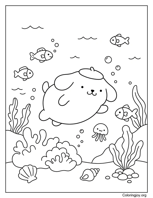 Exploring Ocean Wonders with Pompompurin