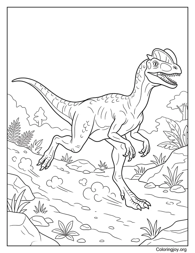 Running Dilophosaurus