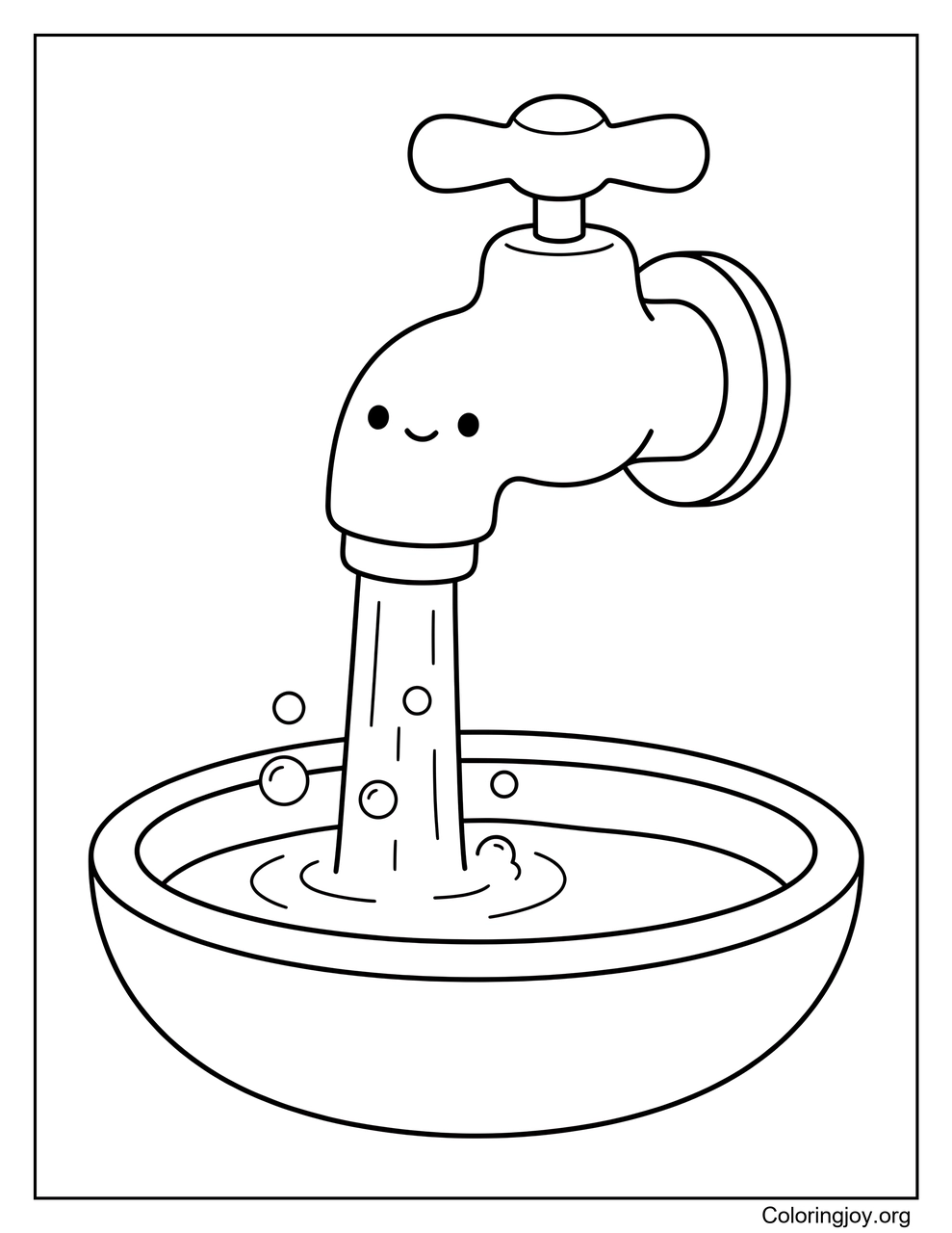 Laufender Wasserhahn