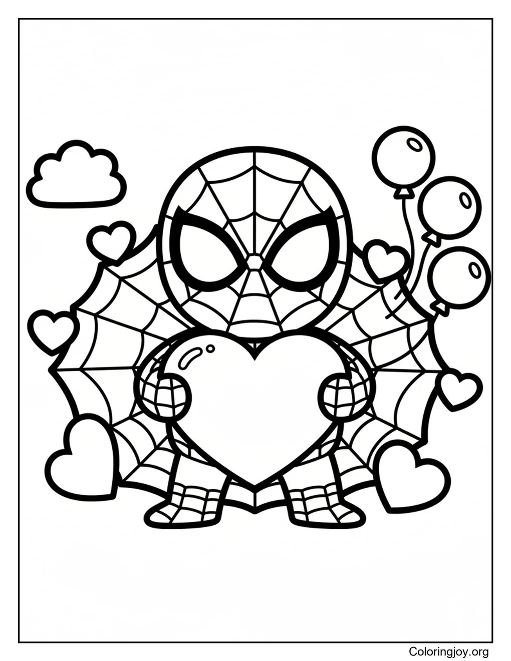 Hello Kitty smiles softly while holding a Valentine heart.