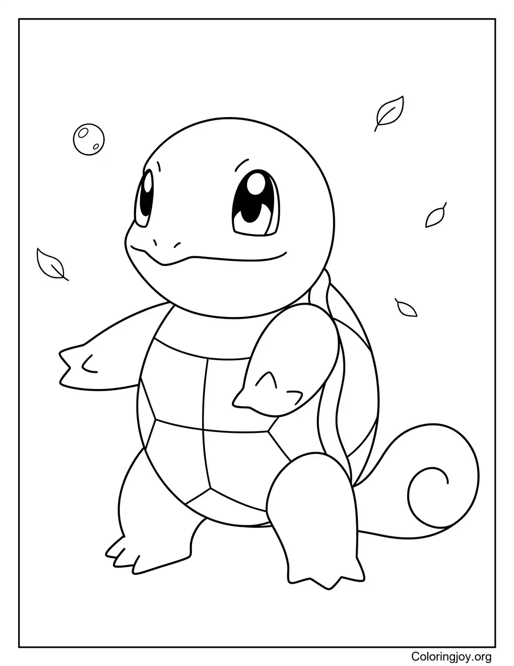 Printable Squirtle coloring sheet