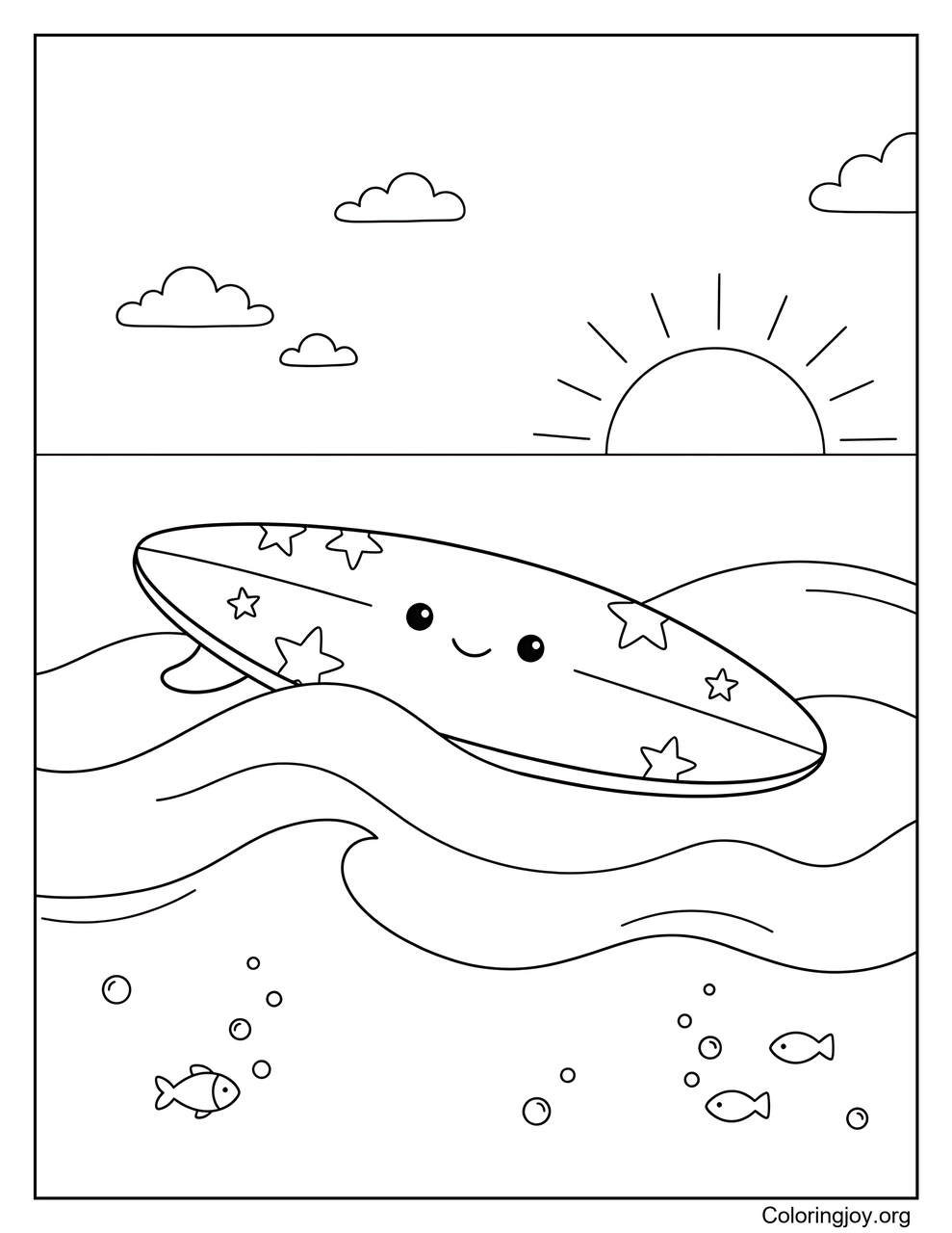 Surfbrett auf dem Wasser