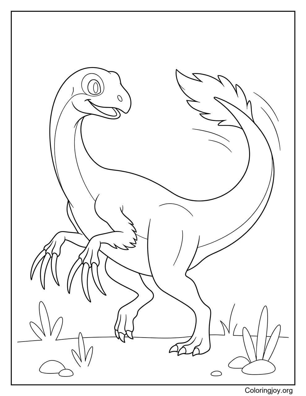 Mouvement ludique de la queue du Therizinosaurus